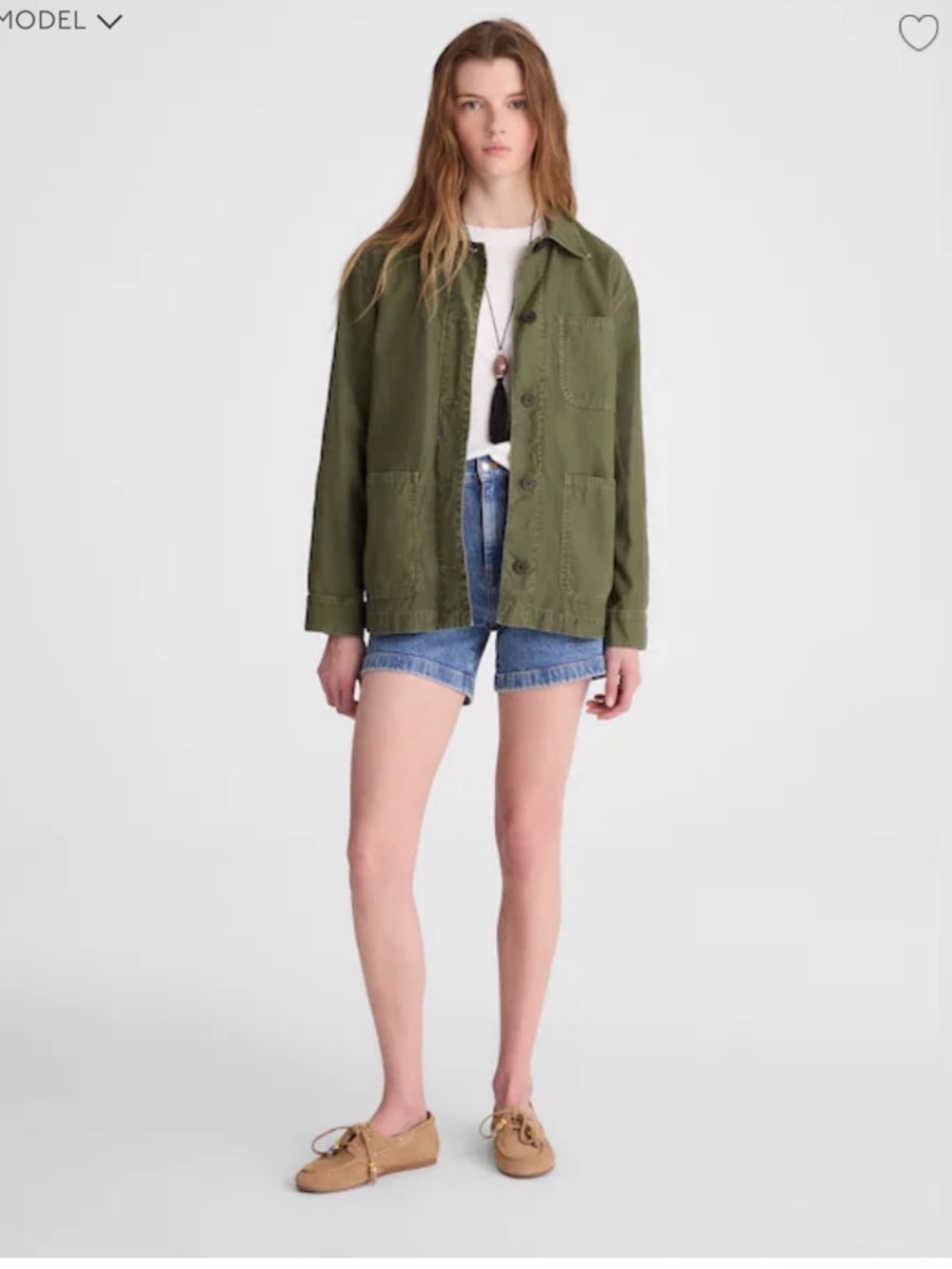 Madewell Olive Green Utility Jacket 100% Cotton for Women Back to School Sz XS